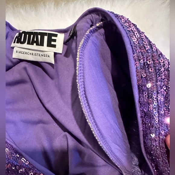 Rotate Birger Christensen Purple Sirin Midi Dress - Picture 10 of 13